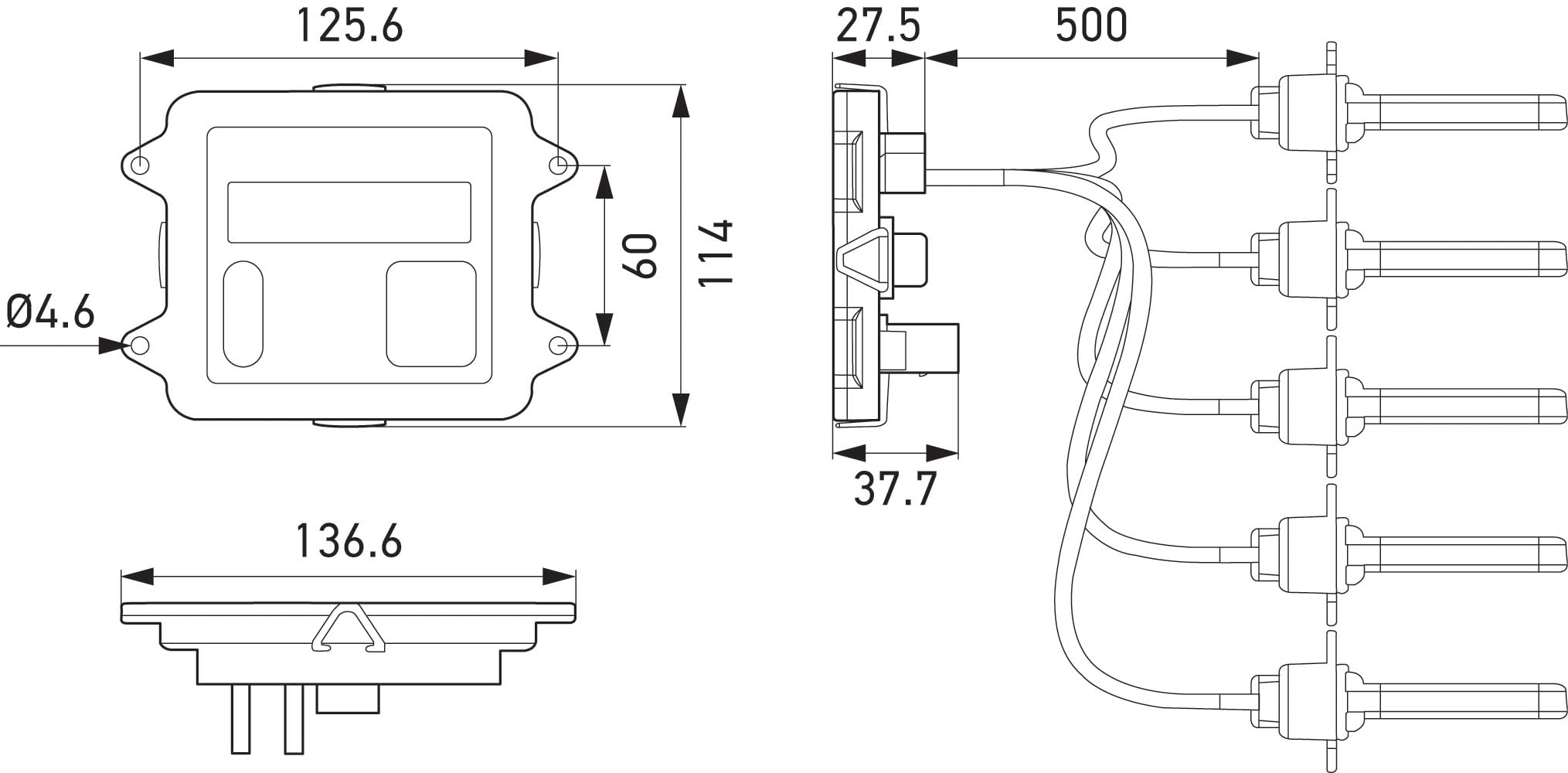 Hella LED Tagfahrleuchte - LEDayFlex III - 24V / 12V - glasklar