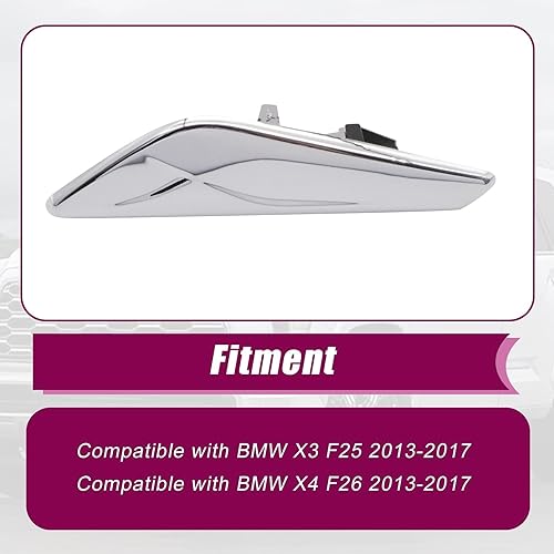 Miniatura 6 de XQSMWF Guardabarros izquierdo del lado del conductor cromado compatible con BMW X3 F25 X4 F26 2013-2017 Reemplazar 51117338569