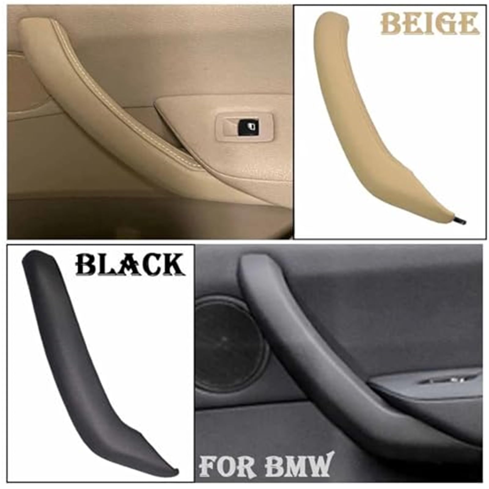 Wewnętrzna klamka samochodu skórzana tapicerka, dla BMW, F25 F26 X3 X4 Panel podłokietnika drzwi wewnętrznych uchwyt do holowania wymień beżowy czarny wspornik 51417248502 Klamka do drzwi s
