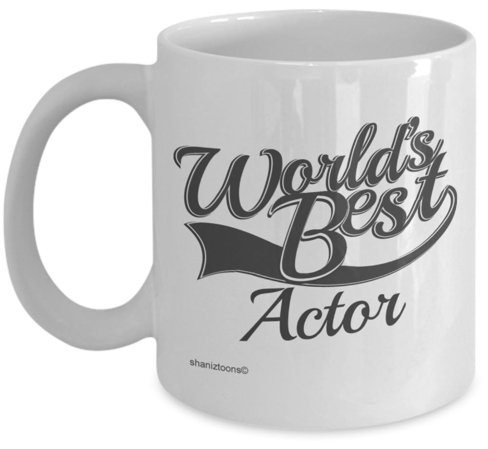 Shaniztoons White Actor World's Best Novelty Gift Mug