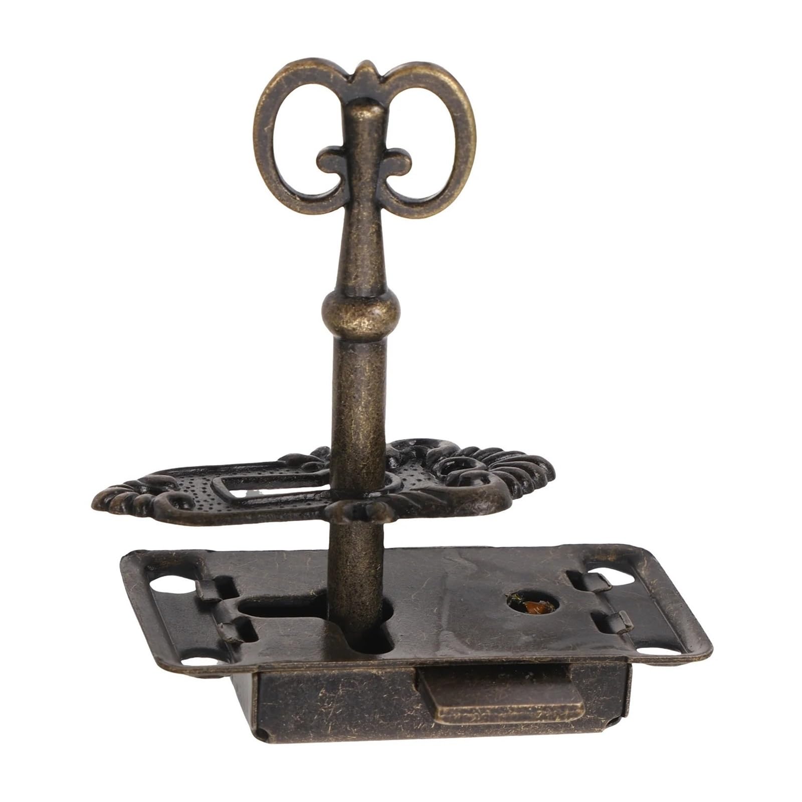 1 Set Desk Drawer Lock Iron Zinc Alloy Vintage Cabinet Cupboard Furniture Kit Keys Included for Cabinets