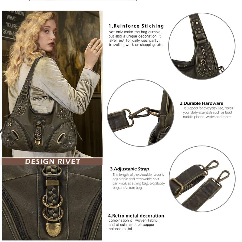 Image of Angelkiss Hobo Purses and handbags for Women Satchel Handbag Women Purses Large Daily Shoulder Bags