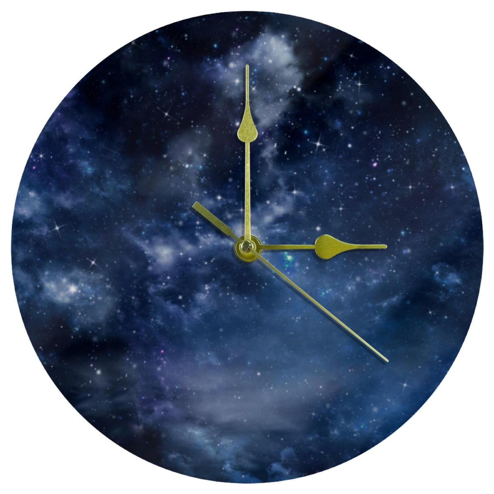 Horloge murale ronde bleu ciel 24cm acrylique sans graduation bureau