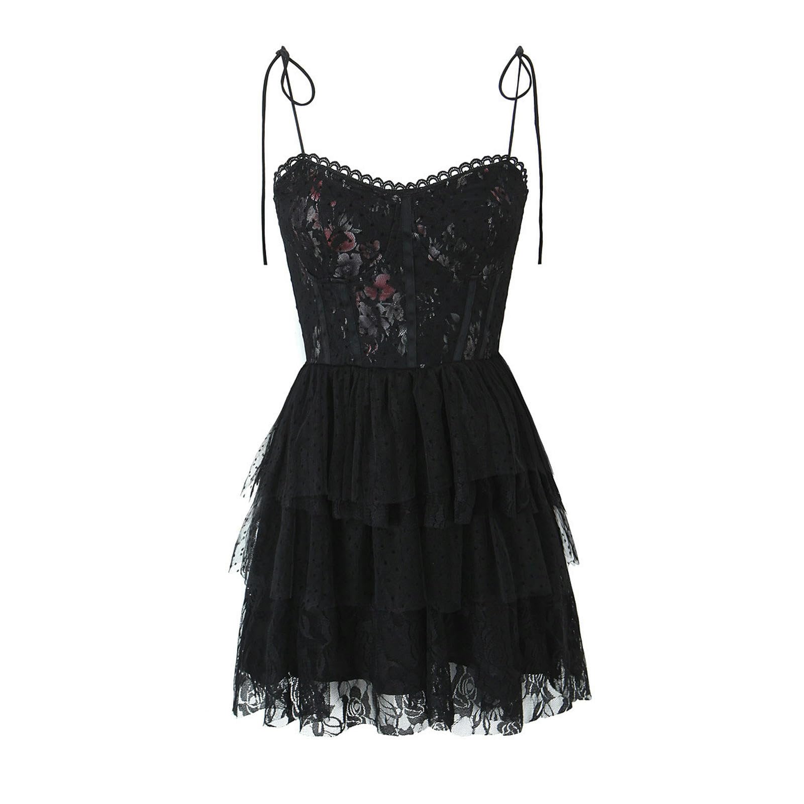 Robe à bretelles dentelle pour femme look tendance printemps chic