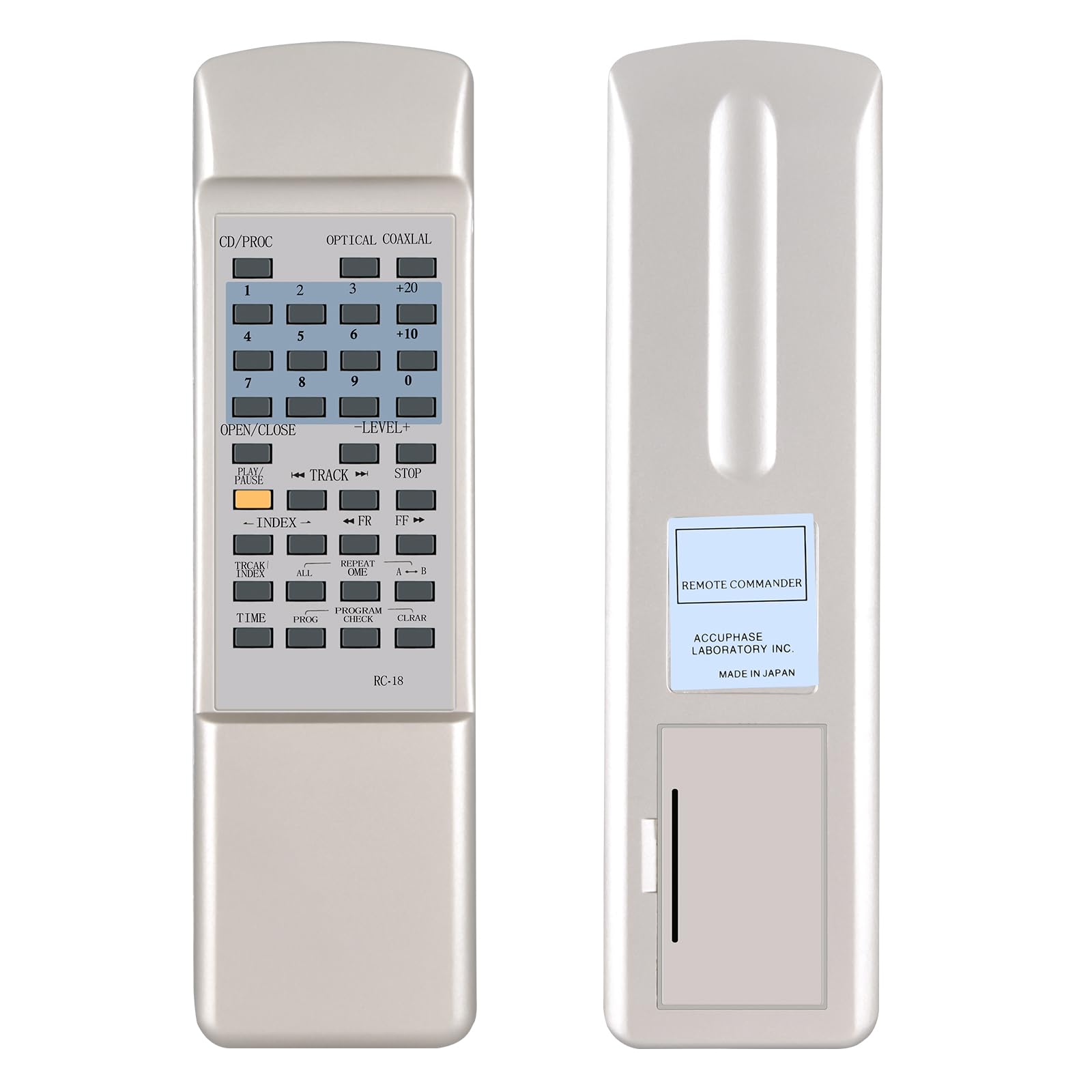 RETROSUN New RC-18 Replacement Remote Control Compatible for Accuphase AV CD E-211 E-212 E-213 E-460 E-408 DP-11 DP-60 DP-70V DP-80L DP-75 DP-55