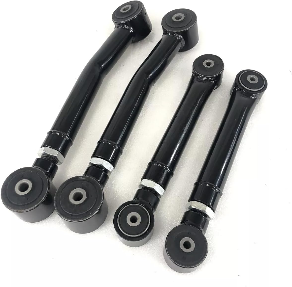 Adjustable Lower Suspension Control Arm and Adjustable Rear Upper Suspension Control Arm Replacement for 1993-1998 Grand Cherokee for 1998-2006 Jeep Wrangler TJ (BLACK)