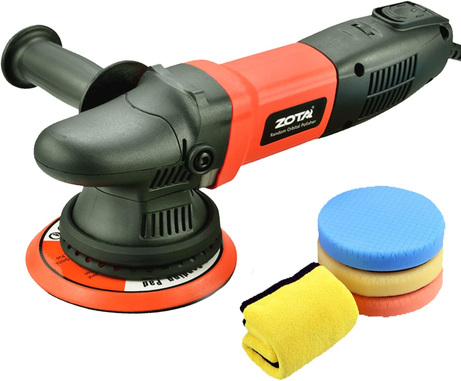 ZOTA Buffer Polisher, 15mm Long-Throw Orbital Polisher, 6" /850w Dual Action Polisher with Variable Speed/Soft Start/3 Professional Pads.