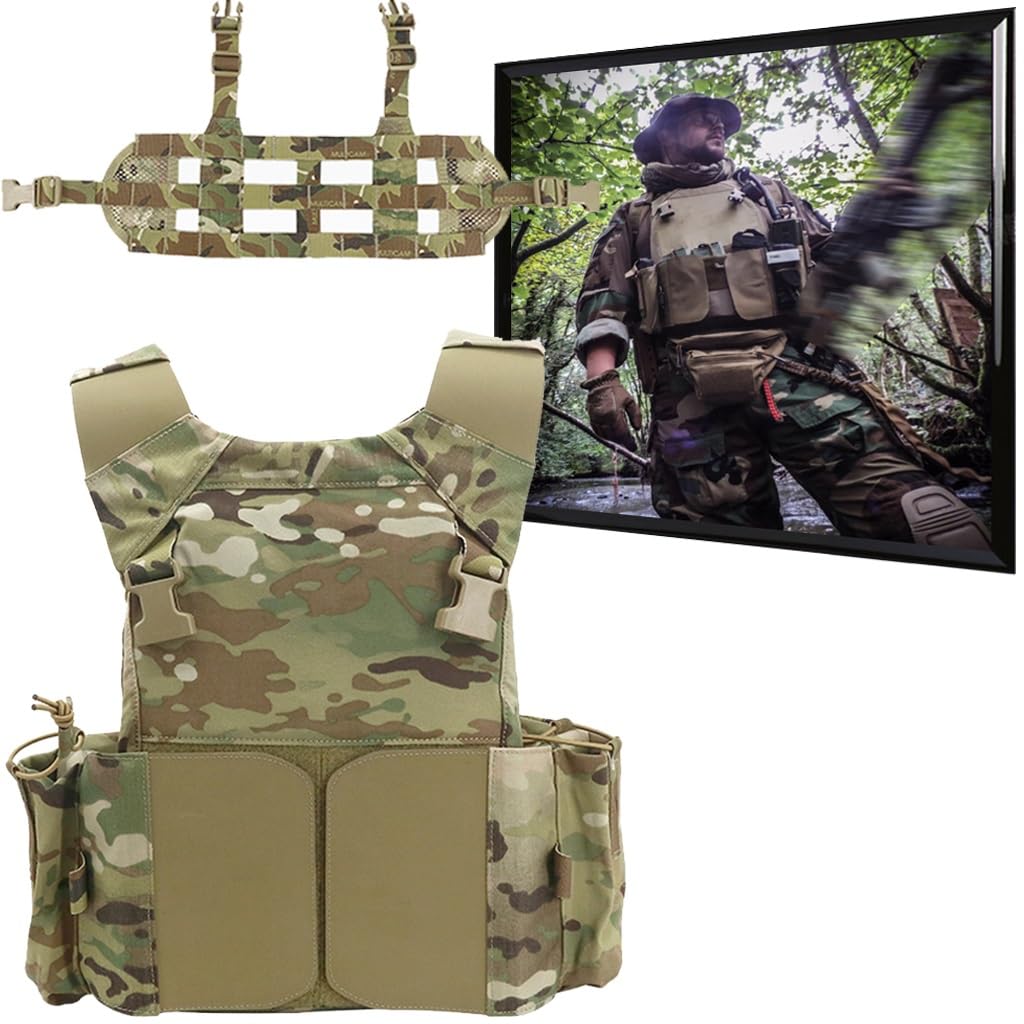 Gilet Combat Tactique Léger JPC Molle OD pour Airsoft Entraînement CS et Chasse