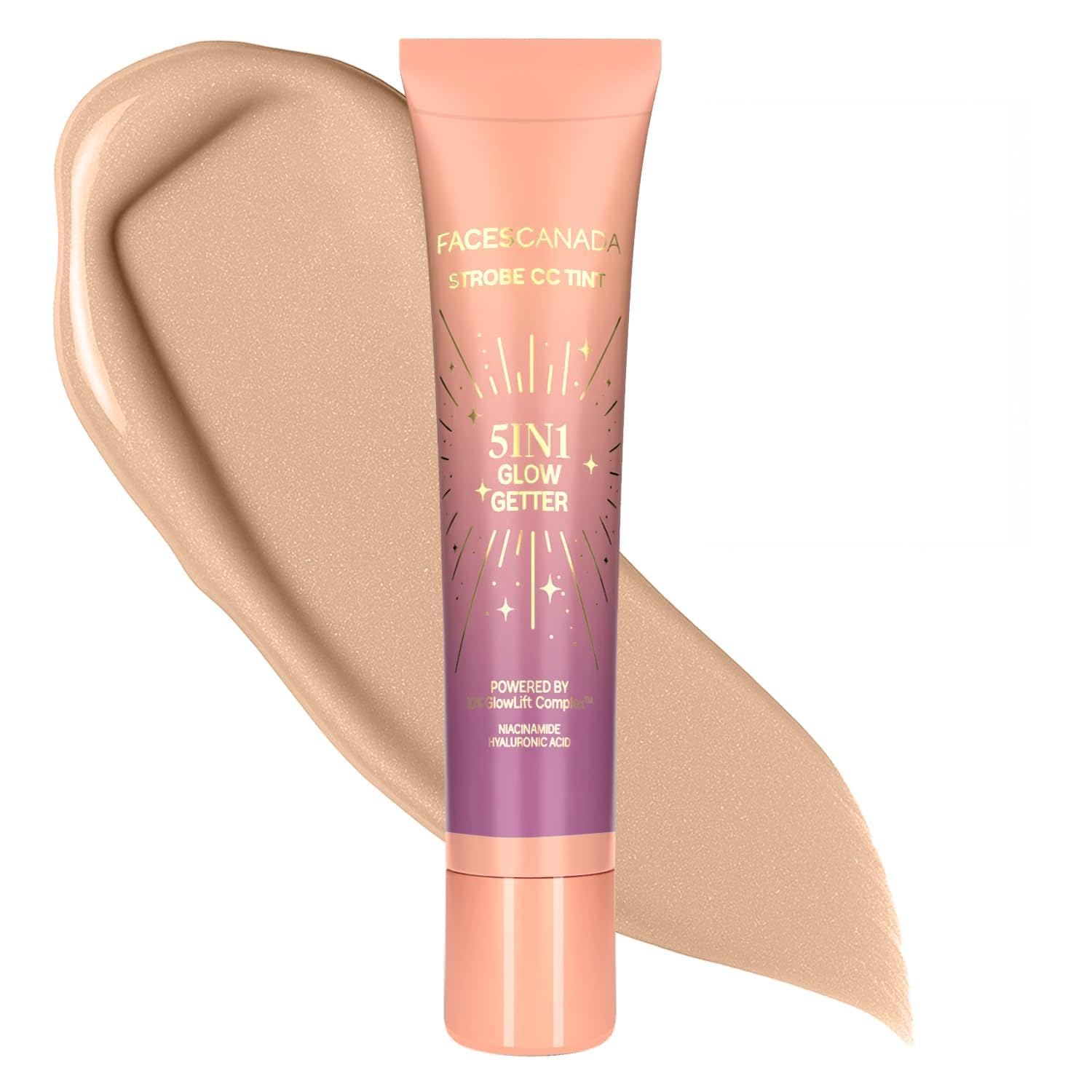 FACES CANADA Strobe CC Tint Mini - Paradise Vibes 01, 18ml | 5-in-1 Serum + Moisturizer + Primer + BB/CC Cream + Strobe Cream | Lightweight | Radiant Dewy Glass Skin Glow | Niacinamide & Hyaluronic Acid | For Fair To Light Skin-image-43