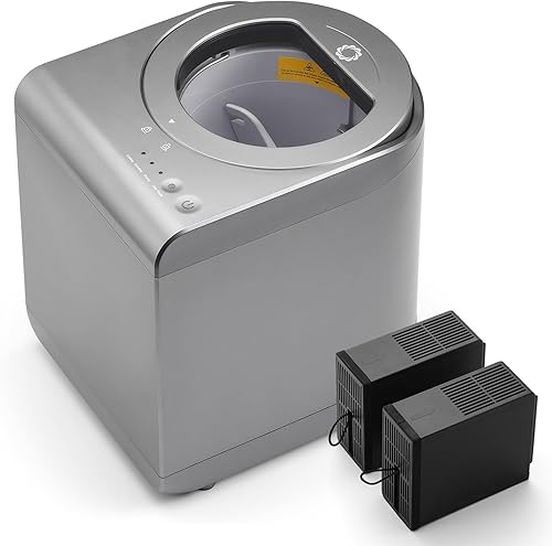 Airthereal Revive compostador eléctrico de cocina con cubierta visual, capacidad de 2.5 litros con triple hoja SHARKSDEN mejorada, convierte los Airthereal Revive compostador eléctrico de cocina con cubierta visual, capacidad de 2.5 litros con triple hoja SHARKSDEN mejorada, convierte los