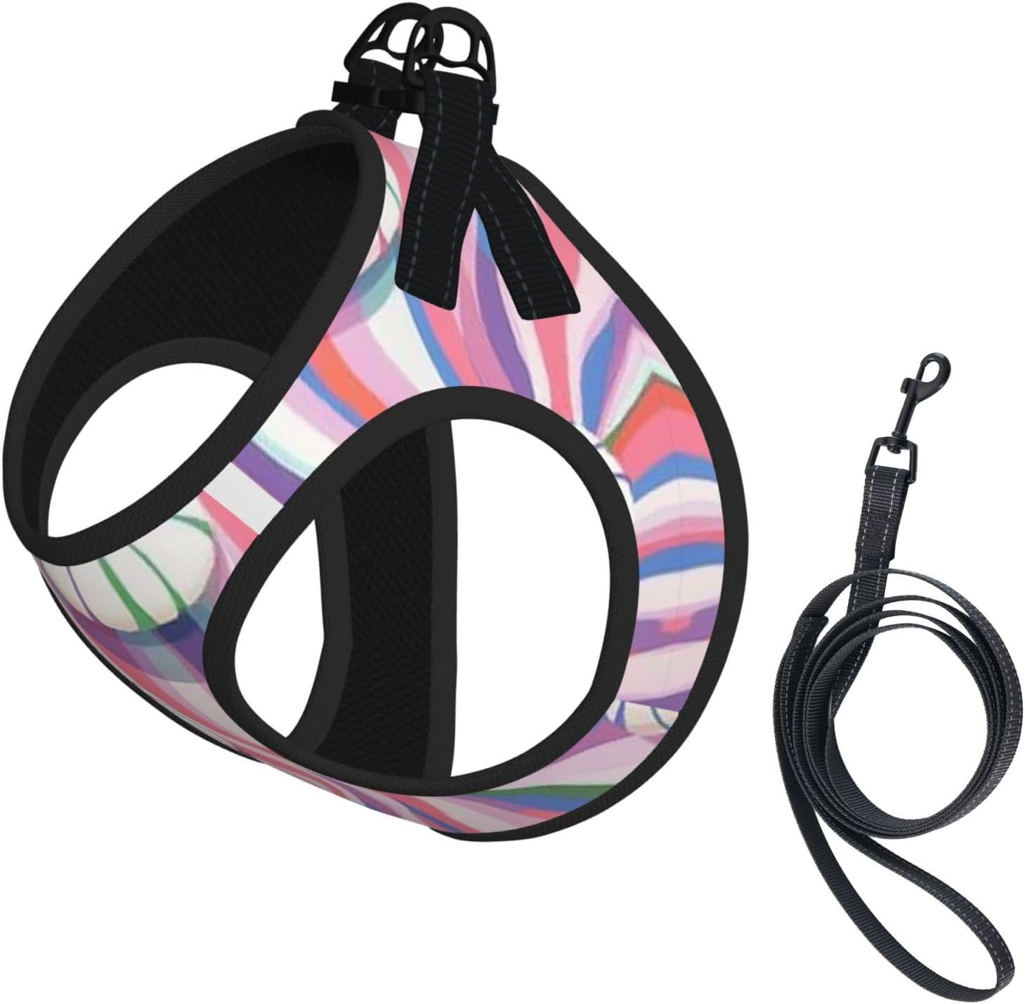 Candy Vortex Pet Vest Small Size Dog Harness and Leash Set, Reflective & Breathable for Puppy Training with Accessories Small