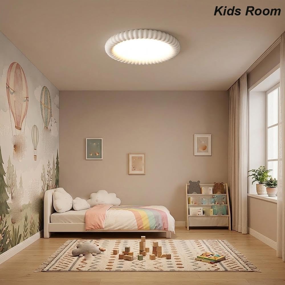 Plafoniera LED Nordica Incasso, Lampada da Soffitto Tonda Scanalata
