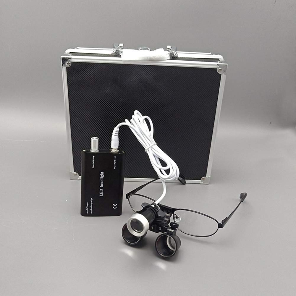 Lente di ingrandimento portatile con lente di ingrandimento 2,5X e 3,5X, lente ottica da 420 mm e luce LED da 3 W.