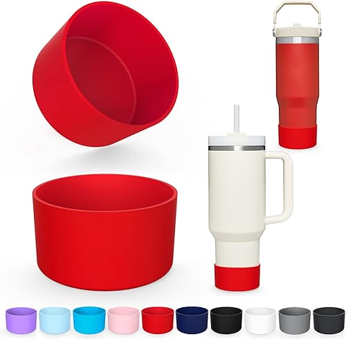 25 Colors Boot Sleeve for Stanley 40 oz Quencher & IceFlow 20oz 30oz, 2 Pcs Protective Tumbler Cup Silicone Boot Cover for stanley, Cup Water Bottle