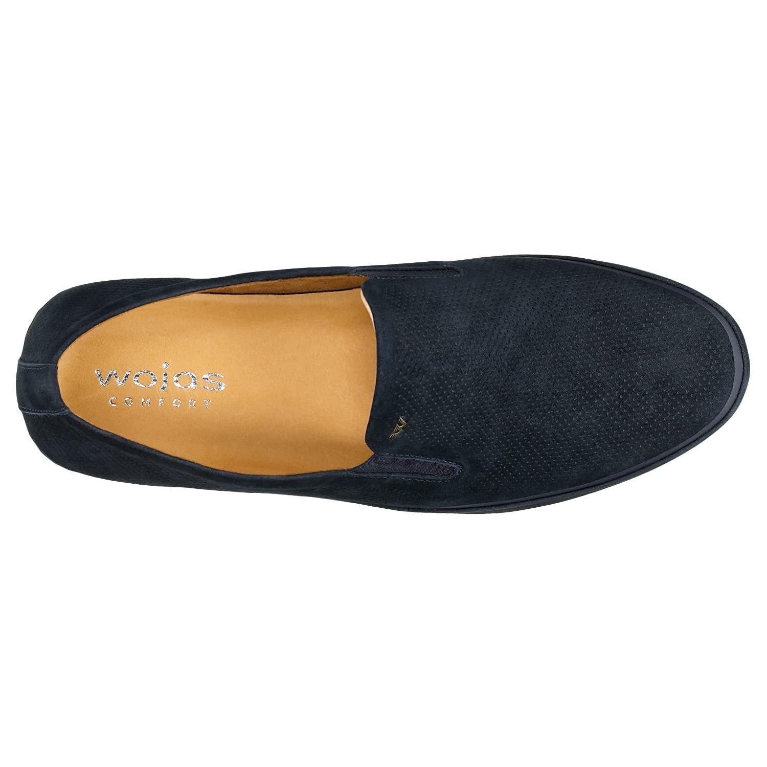 WOJAS - Scarpe da Ginnastica da Uomo I Nubuck I Texture Traforata I Pratica e Confortevole I 10113-26 - Blu Scuro