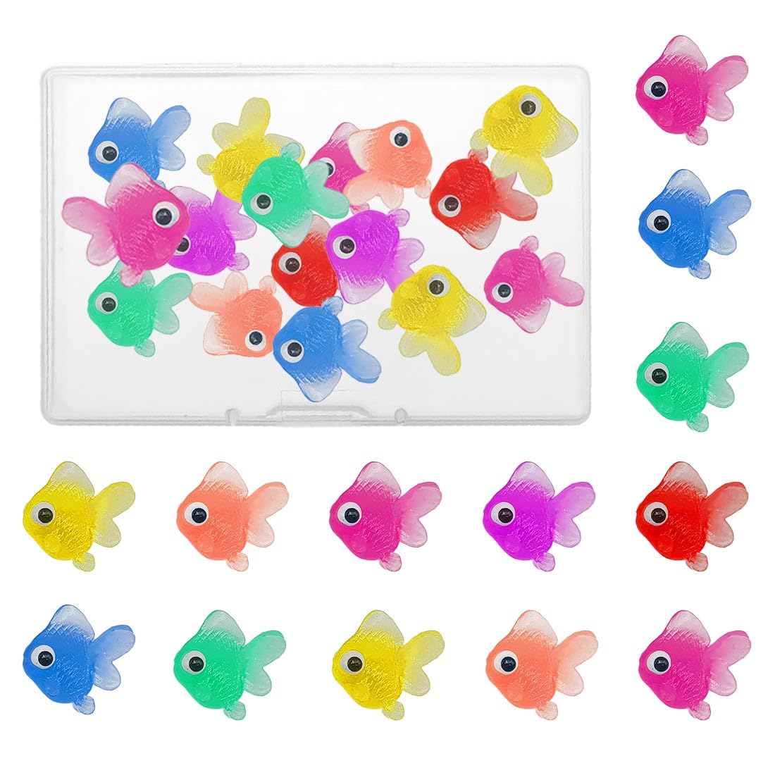 25 Pesci di Plastica Piccoli Pesci Finti Tropicali Pesce Tropicale Figura in Movimentopesci Galleggianti può Essere Sospeso Non Girato Pesci Finti per Acquario per la Decorazione di Acquari