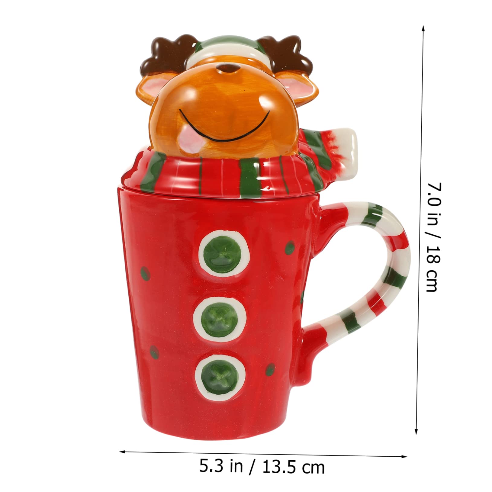 Alipis 3 Pièces Tasse en céramique de Noël tasse de chocolat chaud d'eau de fête s à café mug mignon mug cafe s de noël nouveauté d'eau à café multifonction