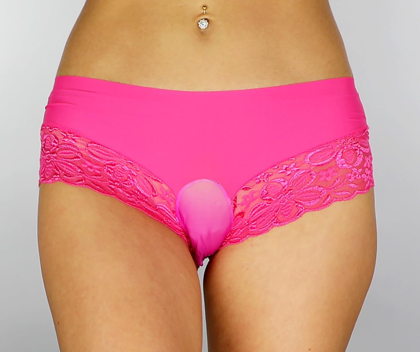 Mona's Choice Stretchy Mens Sissy Panties Briefs With Lace