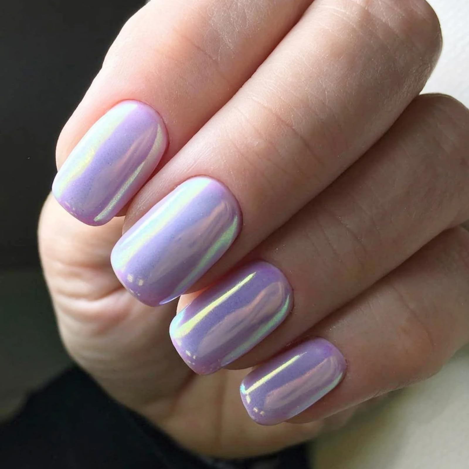Biały perłowy puder do paznokci z brokatem Aurora Ice Shimmer Chrome Pigment Powder 6 kolorów Laser Holograficzny Nail Powder