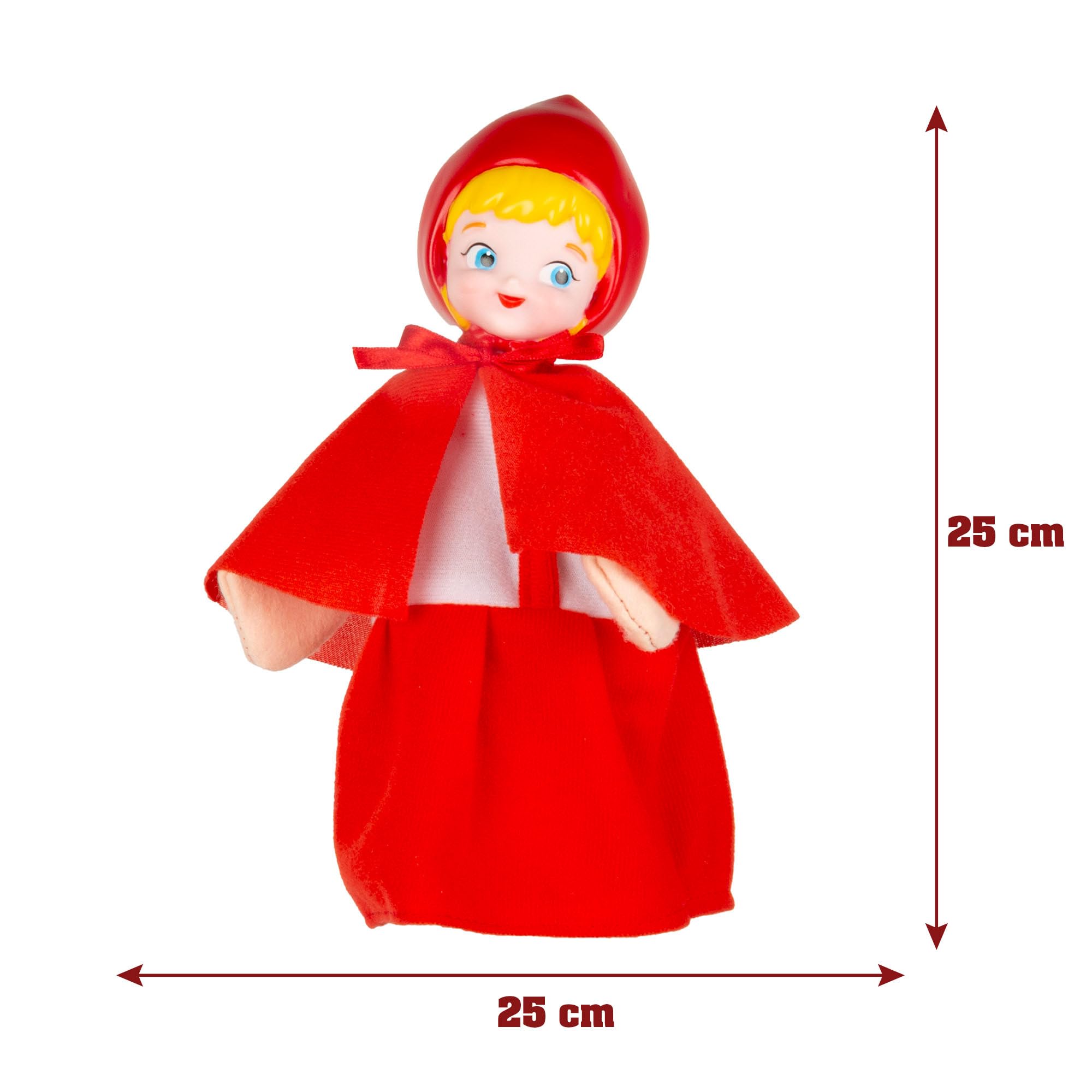 COLORBABY Cucu Show Set Rotkäppchen-Puppen, 4 Puppen, 25 cm, weiche und sichere Materialien, Kinderspielzeug, für Gruppenspiele oder Familienzeit (39166)