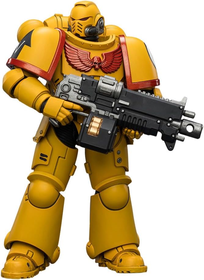 JOYTOY Warhammer 40K Imperial Fists Intercessor with Bolt Rifle, Bolt Pistol and Chainsword- 4.84" 1/18 Collectible Action Figure Birthday Gifts 15Age+ JT03844