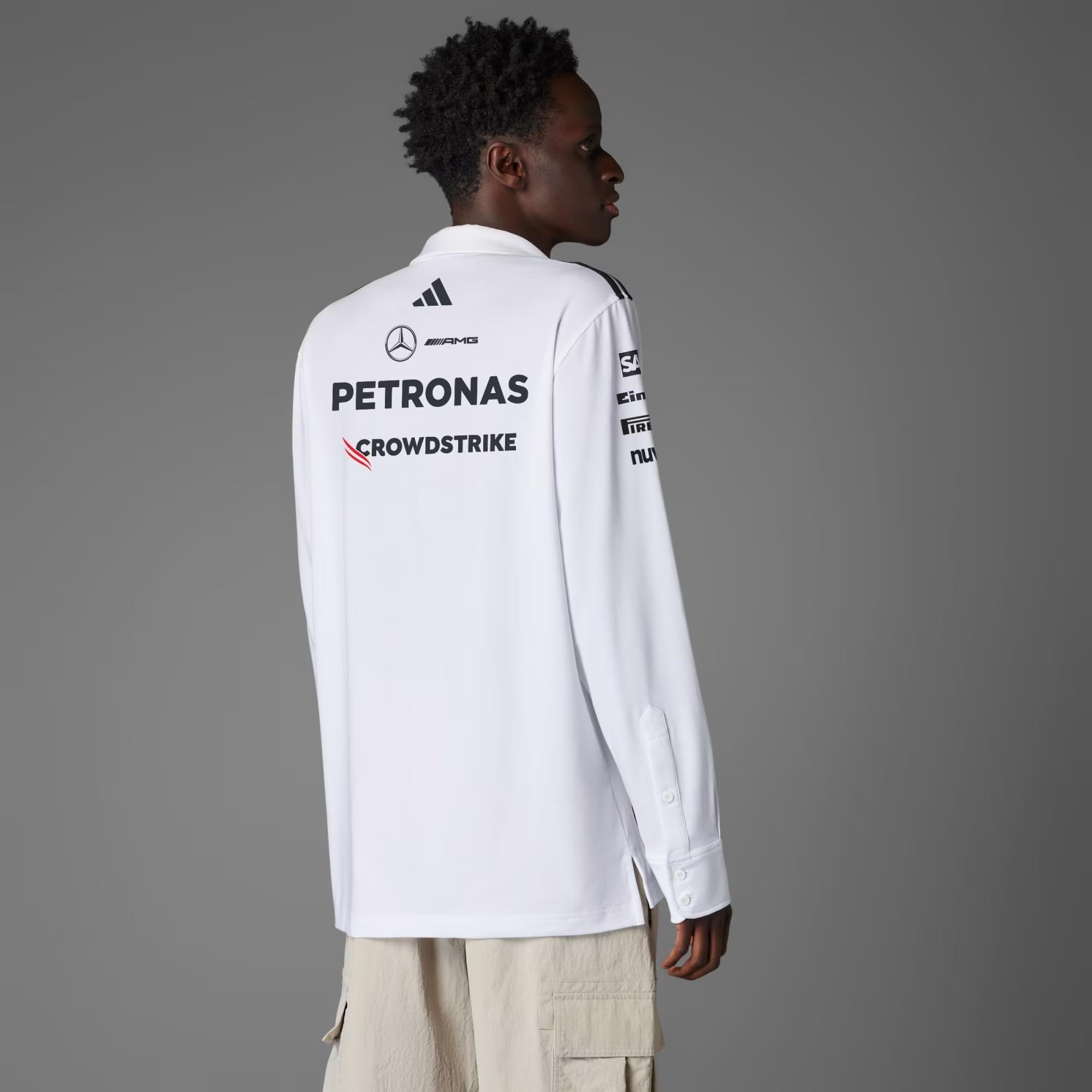 adidas KOSZULA POLO Z DŁUGIM RĘKAWEM Mężczyźni MERCEDES - AMG PETRONAS FORMULA ONE TEAM TEAM POLO LONG SLEEVE MEN (1 w zestawie)