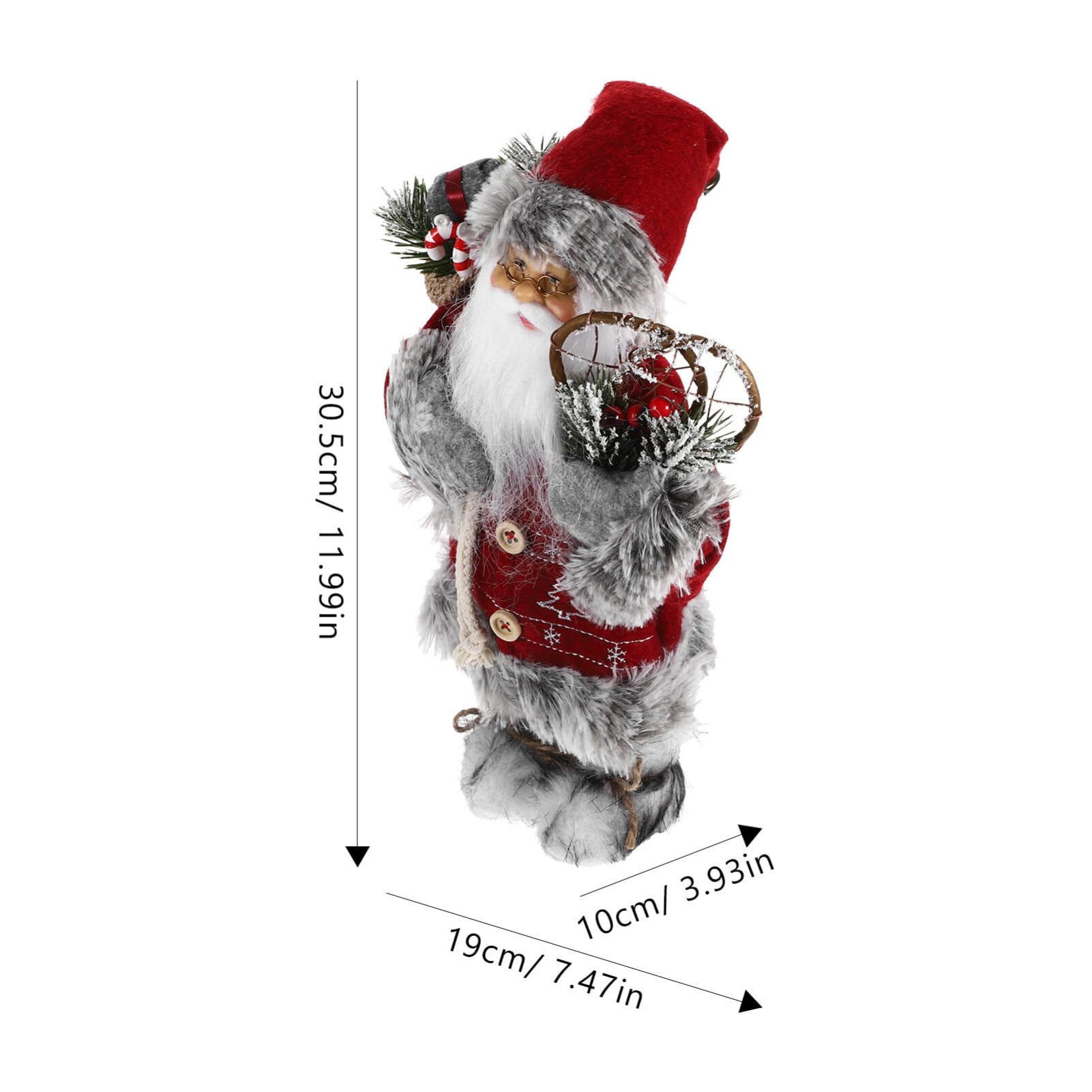 ifundom Statuina Di Babbo Natale Natalizio Decorazione Di Babbo Natale Da Tavolo Statuina in Miniatura Realistica Per Allestimenti Natalizi