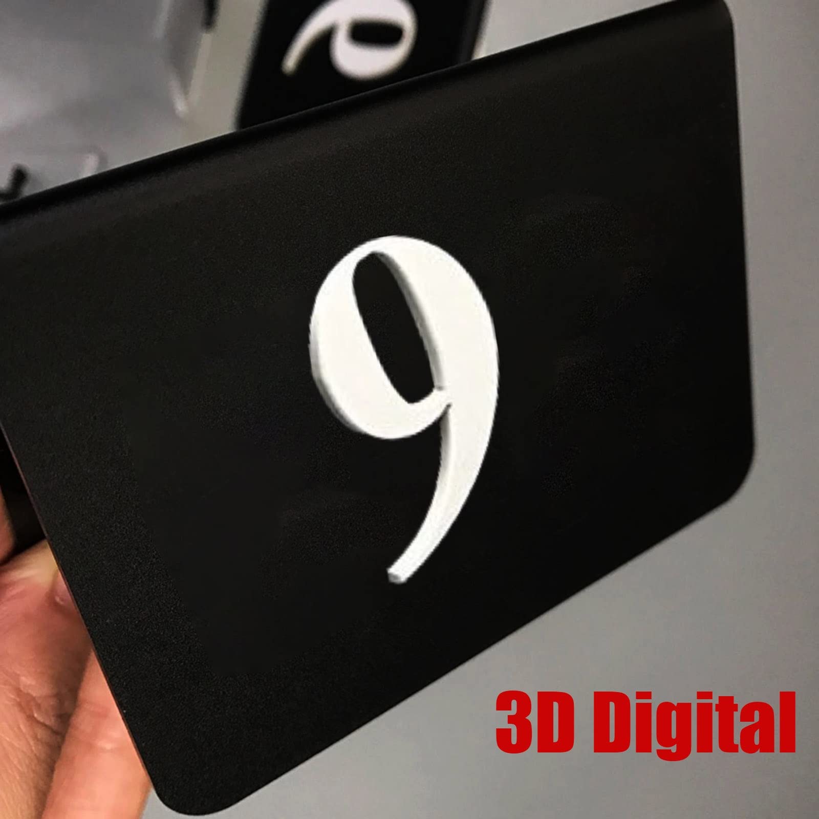 Placa de tarjetas de restaurante número 1 a 100, tarjeta de número de mesa de acrílico digital 3D, placas de carteles esmeriladas transparentes/negras, para recepciones, banquetes, cafeterías, hotel