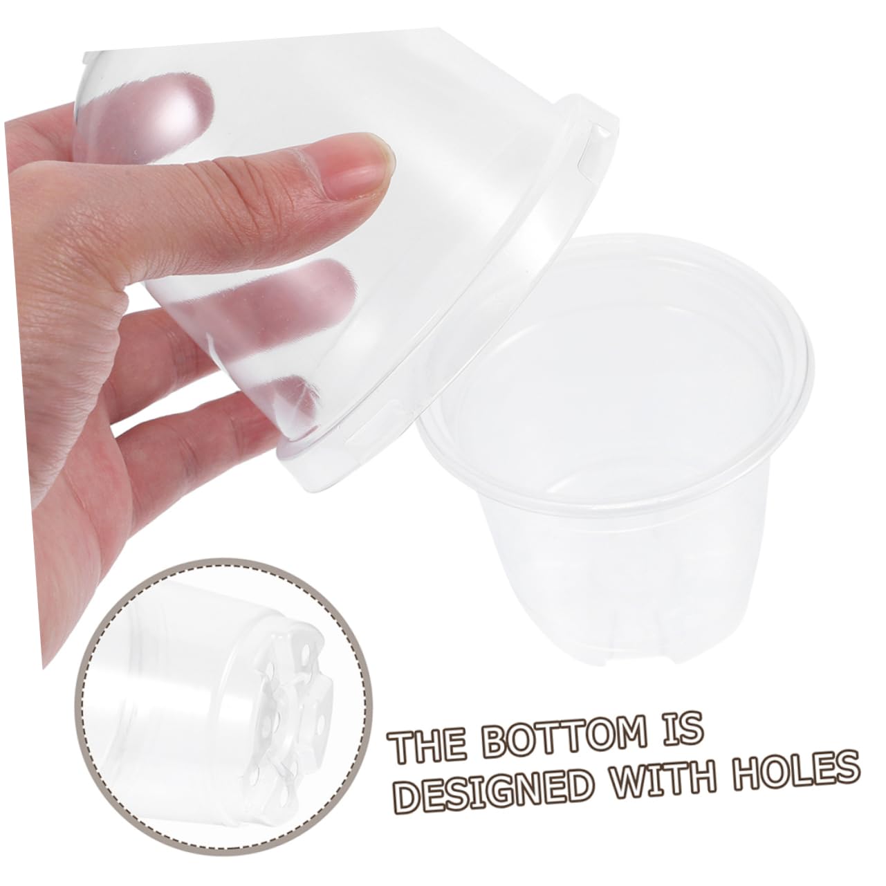 Toddmomy 4 Ensembles Pots de Semis Plastiques avec Couvercle Pots de Jardinage Idéaux pour Plantes et Drainage et Design Pratique