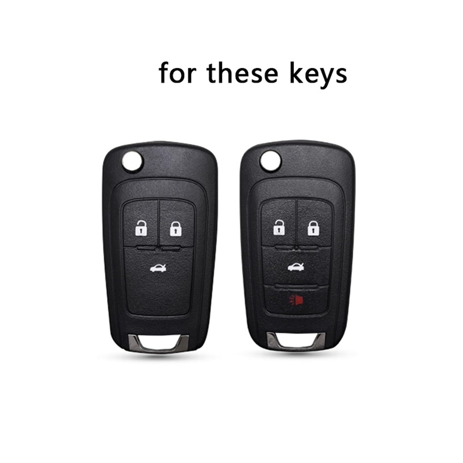 Pokrowiec na kluczyk samochodowy do Chevroleta Cruze Aveo Trax Malibu Opel Astra Corsa Meriva Zafira Antara J Samochód 3/4 przyciski Flip Key Cover Case Shell Bag (3 przyciski srebrne)