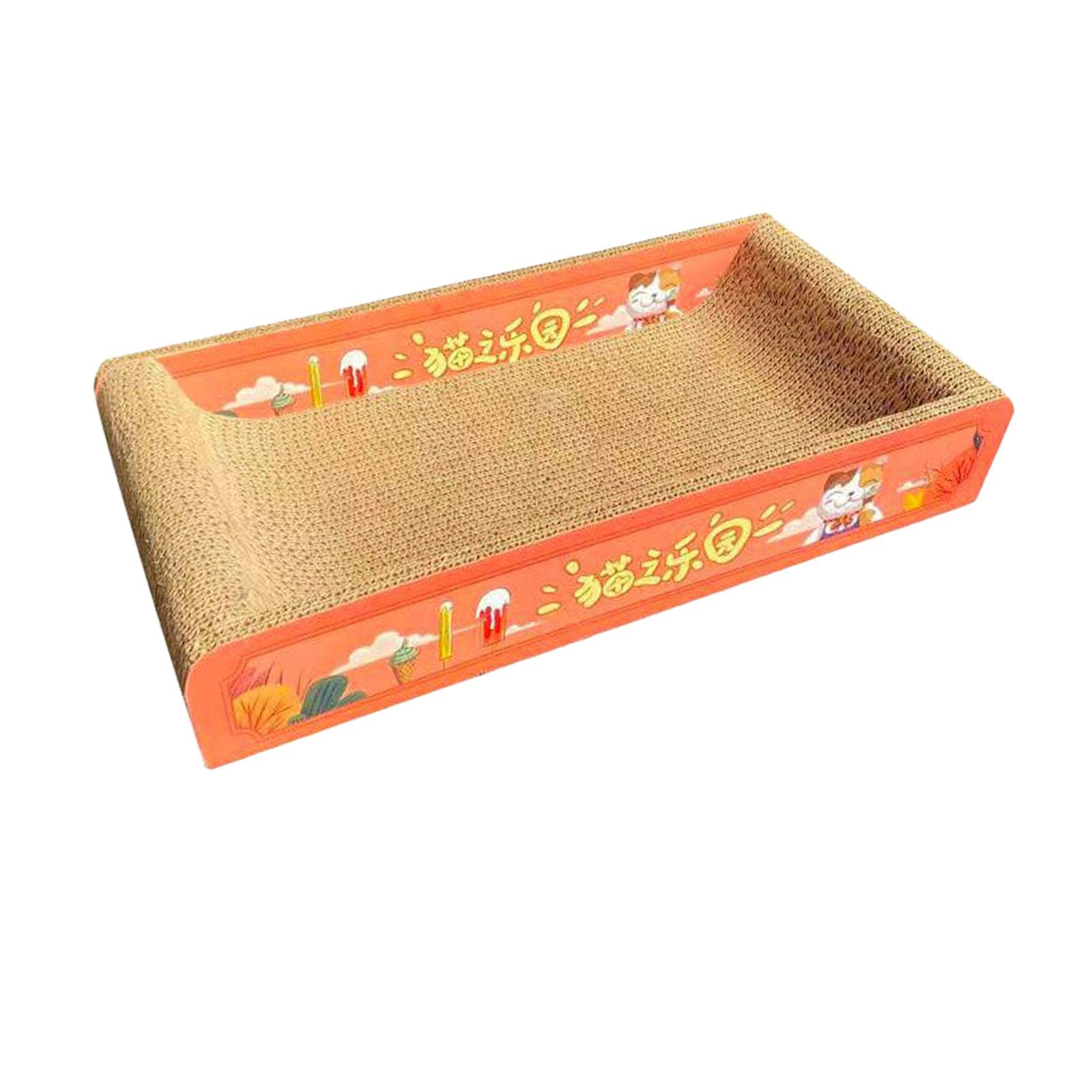 Tiragraffi per Gatti, Lettino da Salotto Grinding Artiglio Scratch Toy Nido Resistente all'Usura Tiragraffi in Cartone Ondulato per Gatti da, Rosso