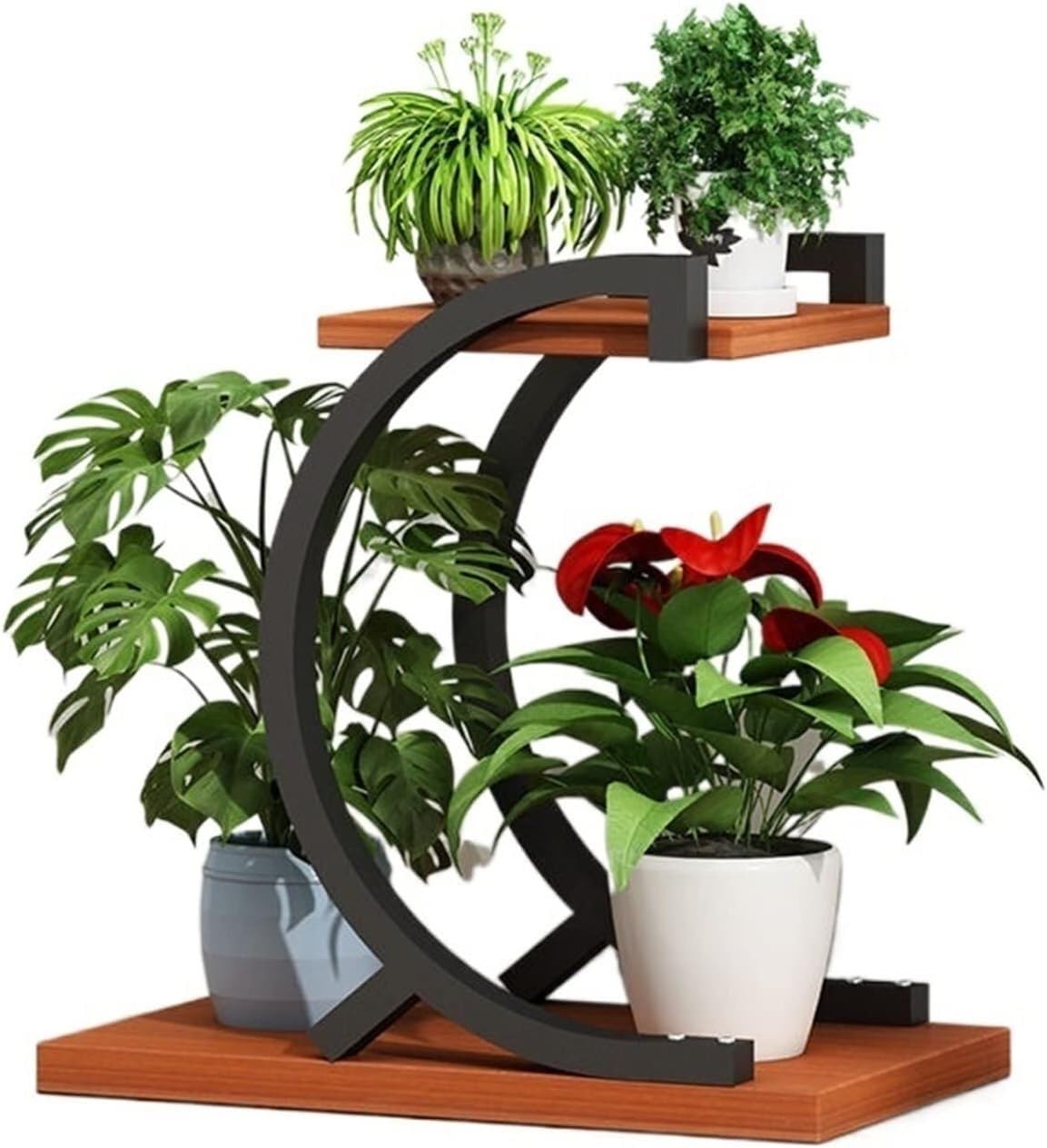 Étagère décorative for plantes ELzEy meuble de sol en bois marron durable