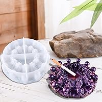 Vista 4 de Moldes de calavera para cenicero de resina, moldes de silicona de calavera de Halloween, moldes de silicona para resina epoxi, molde de caja