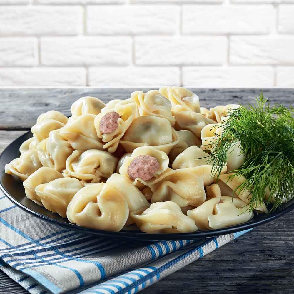 BARIN Pelmeni mit Putenfleisch 500g Handgemachte Teigtaschen für Kinder Tiefgekühltes Fertiggericht