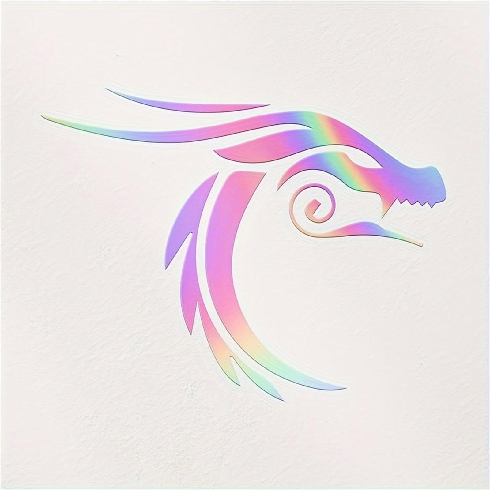 FGLFPXI Rainbow Gradient Dragon Sticker, Waterproof Transparent Decal for Car, Motorcycle, Helmet, Laptop, Phone