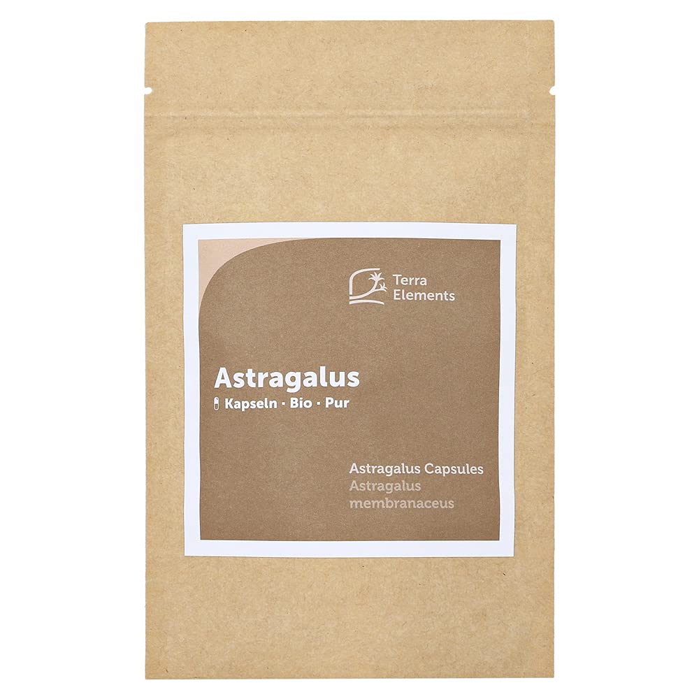 Terra Elements Bio Astragalus Kapseln (400 mg, 150 St) I Astragalus membranaceus I Tragant I 100% rein I Vegan I Rohkost