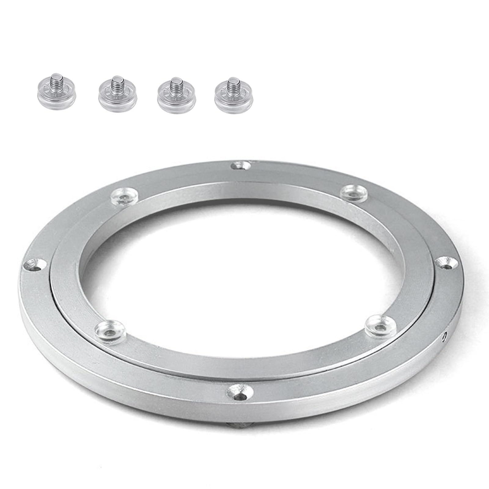 Robustes Lazy Susan Drehteller, Kugellager, 150–400 mm, Aluminiumlegierung, 360° drehbarer Tisch für Esszimmer, verstellbarer manueller Drehteller für müheloses Servieren