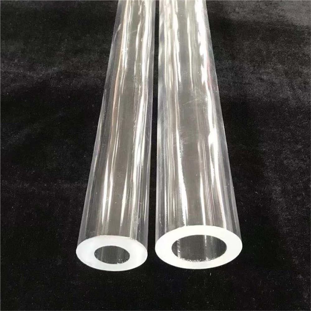 Clear Rigid Acrylic Pipe, 2pcs Acrylic Pipe Transparent Tube Length 20cm 50cm for Crafts Making Fish Tank Aquarium Garden Watering Supply Tube(70MM*20CM)