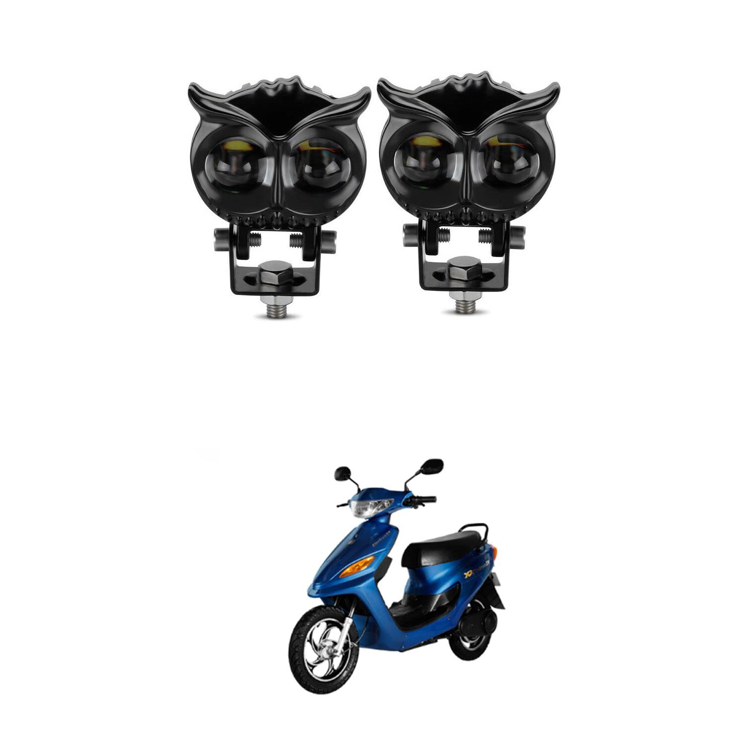 XZRTZ Motorcycle LED Fog Lights, LED Driving Lights Motorcycle Fog Lights High Low Beam Headlights Fog Lamps Electric Work Driving Headlamp Spot Lamps Small Owl Compatible With For Electron