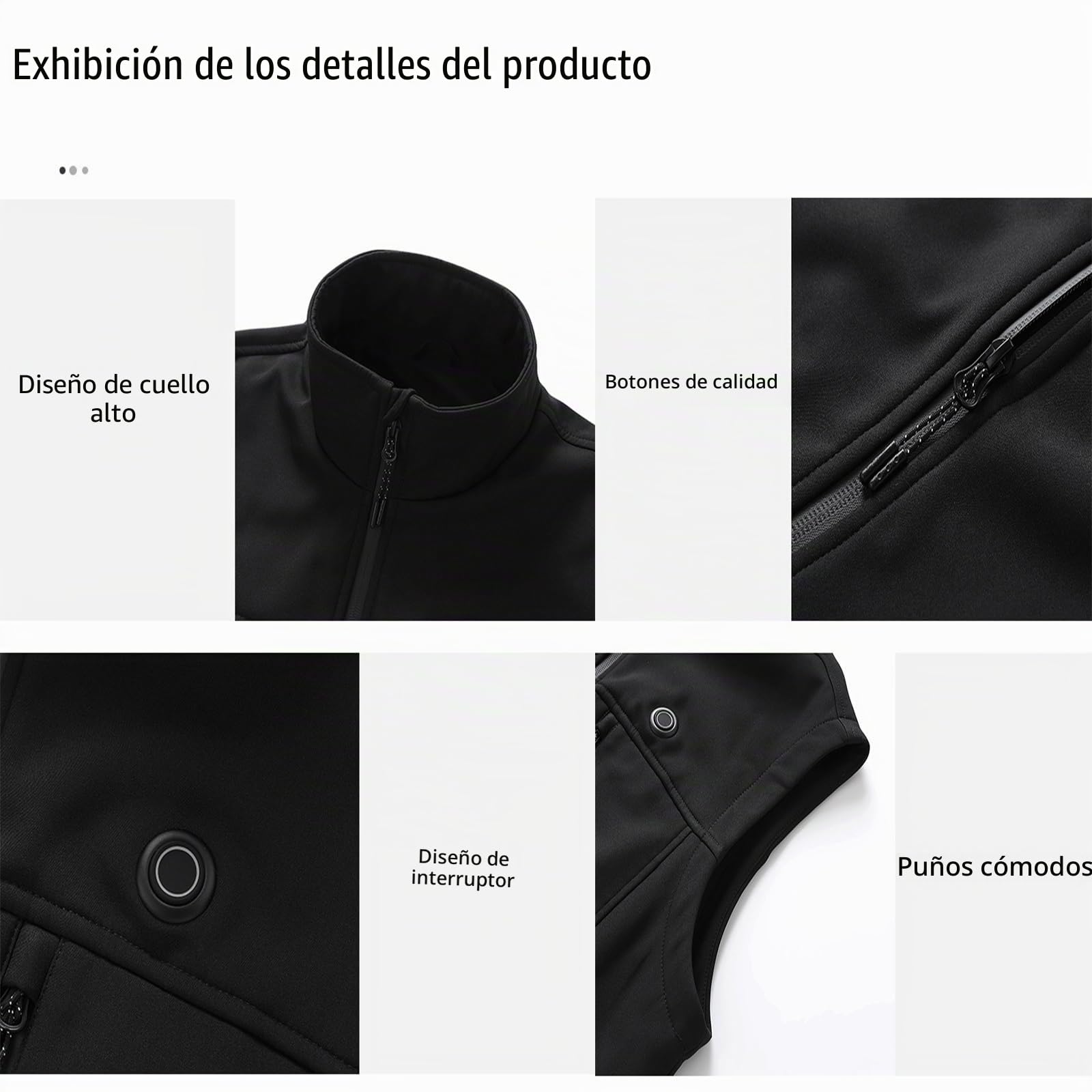 Genérico Chaleco Calefactable para Hombres Y Mujeres, Chaleco Termico con 9 Zonas De Calefacción, Chaqueta Calefactable con 3 Niveles De Temperatura, Ropa Calefactable con Carga USB(Green,XL)