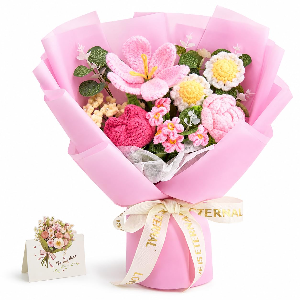 Amazon.com: YSHomy Crochet Flowers, Crochet Flower Bouquet 