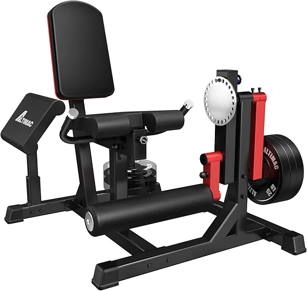 Leg Extension and Curl Machine, Lower Body Special Leg Machine, Seated Leg Extension and Bicep Curl Machine for Home Gym, Adjustable Seat & Backrest and Elbow Cushion