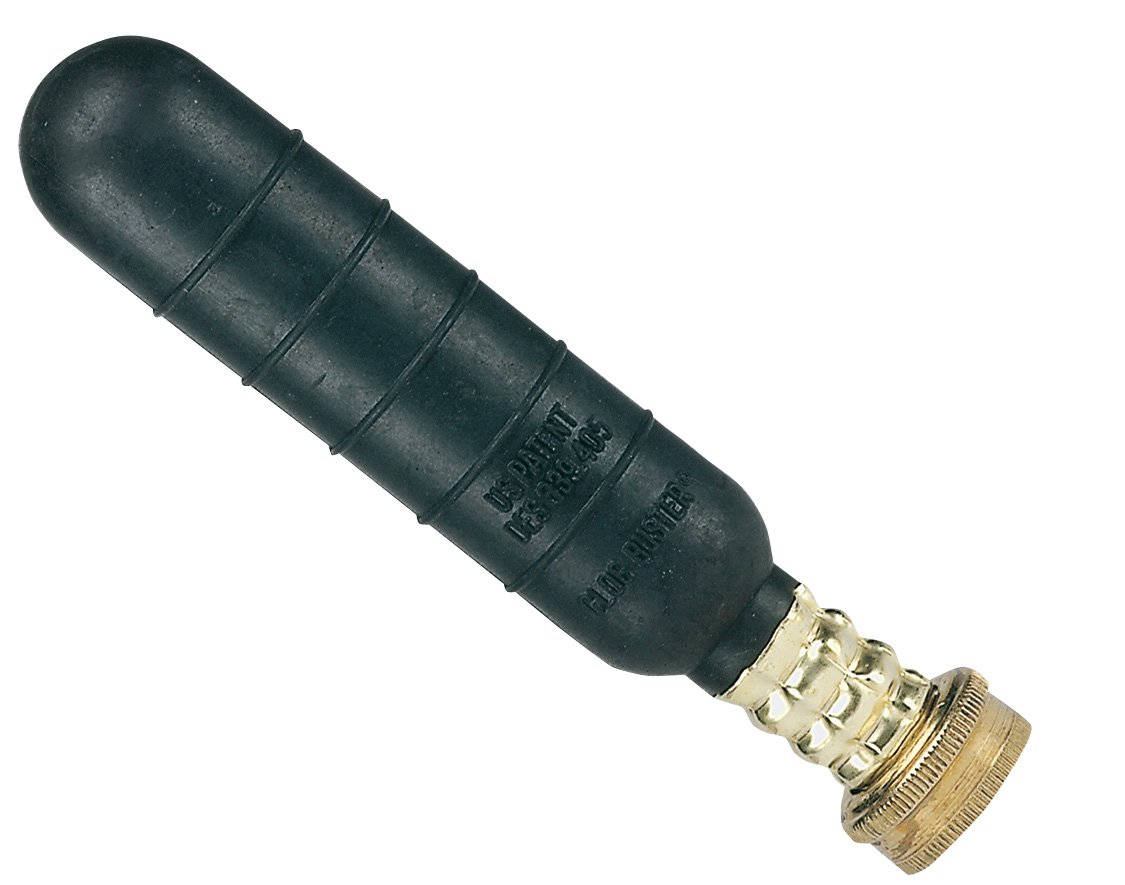 Cherne 1-2 in. Clog Buster Drain Strainer, Black, Stainless Steel, Plastic, Manual/Mechanical