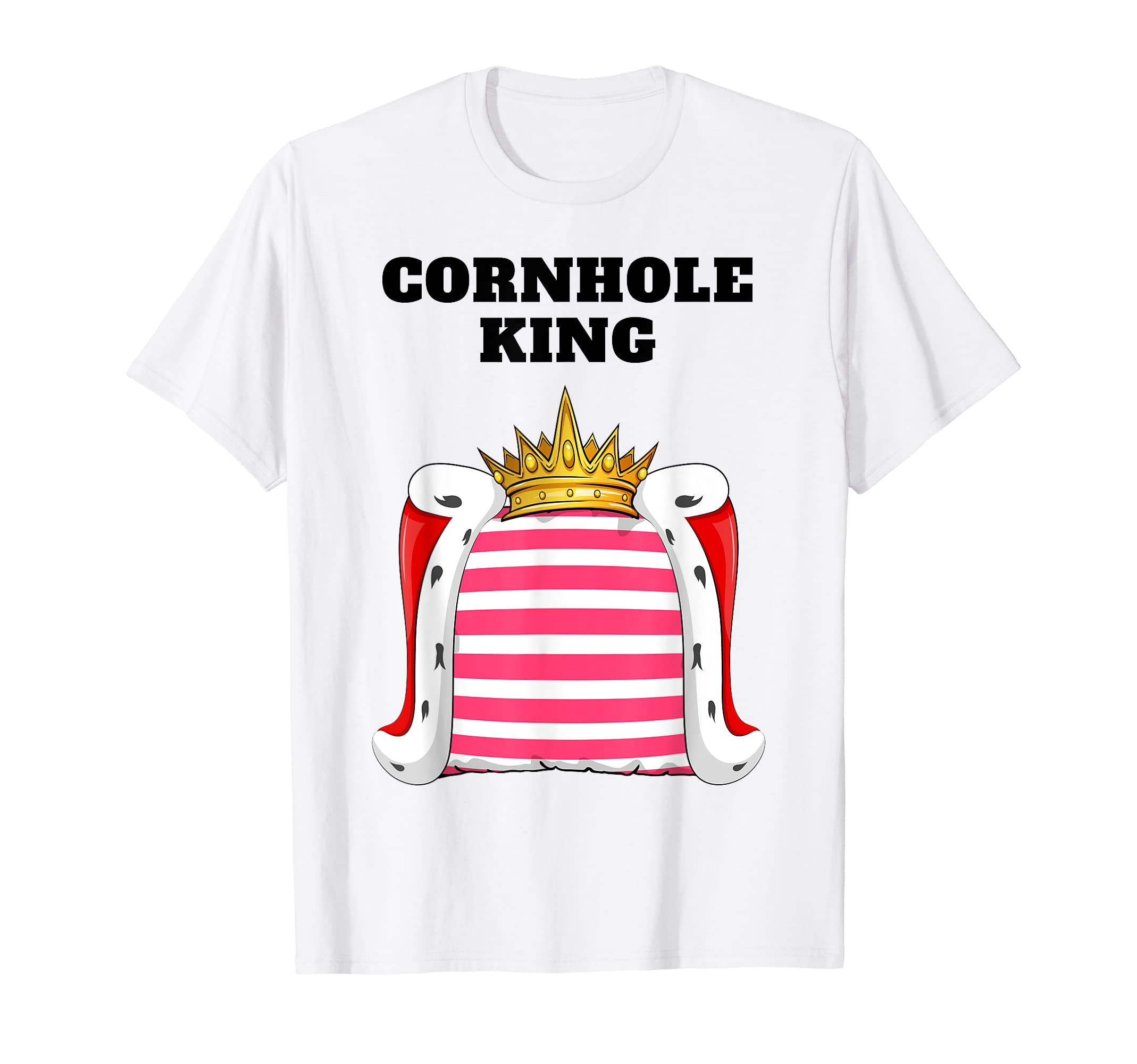 Mens Cornhole ShirtsMens Cornhole King Cornhole Shirt for Cornhole Player T-Shirt