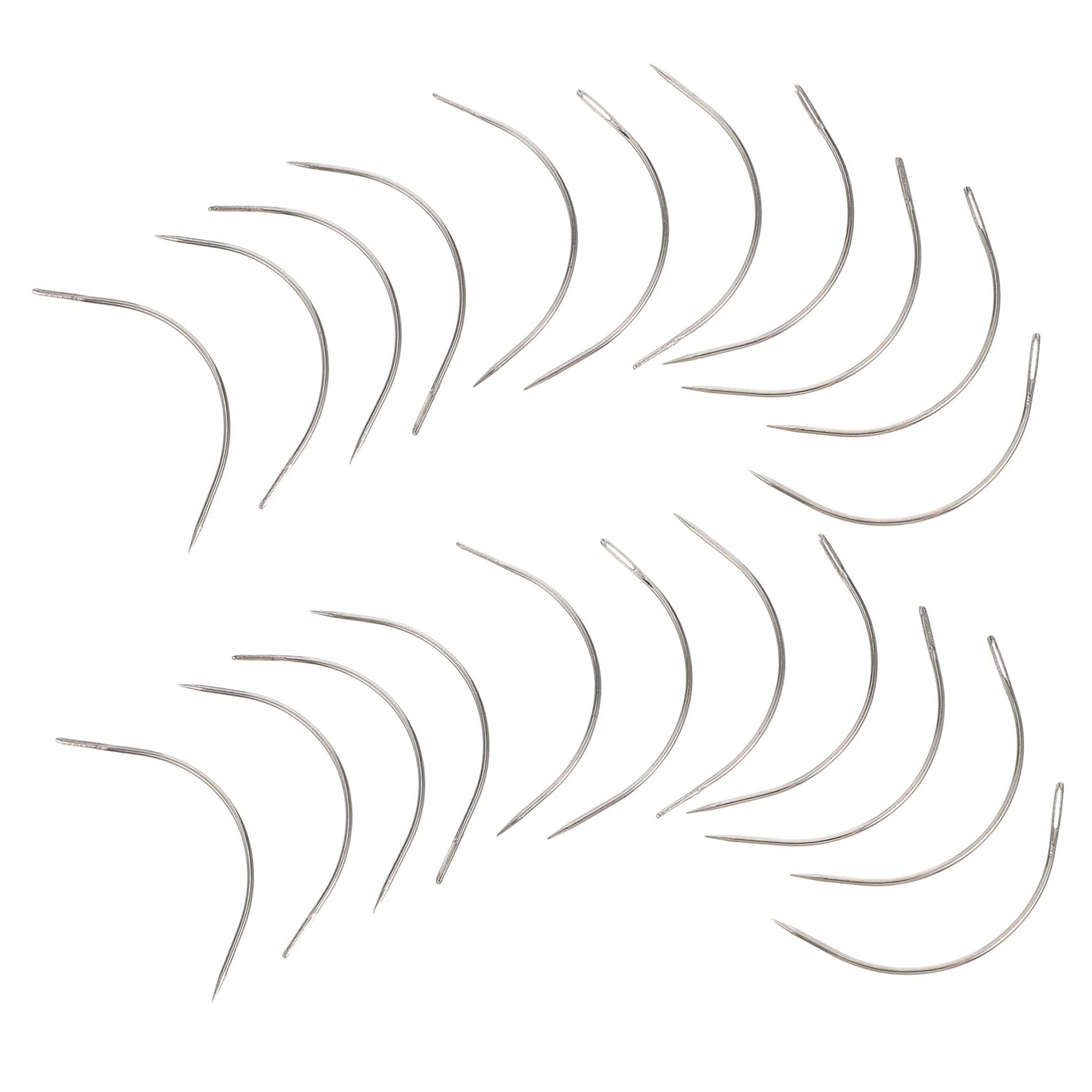 HAPINARY Curved Sewing Needles for Upholstery 100pcs c Needles for Handmade Hair Sewing Thread Included Compact Portable Great for Quilting and Craft Projects