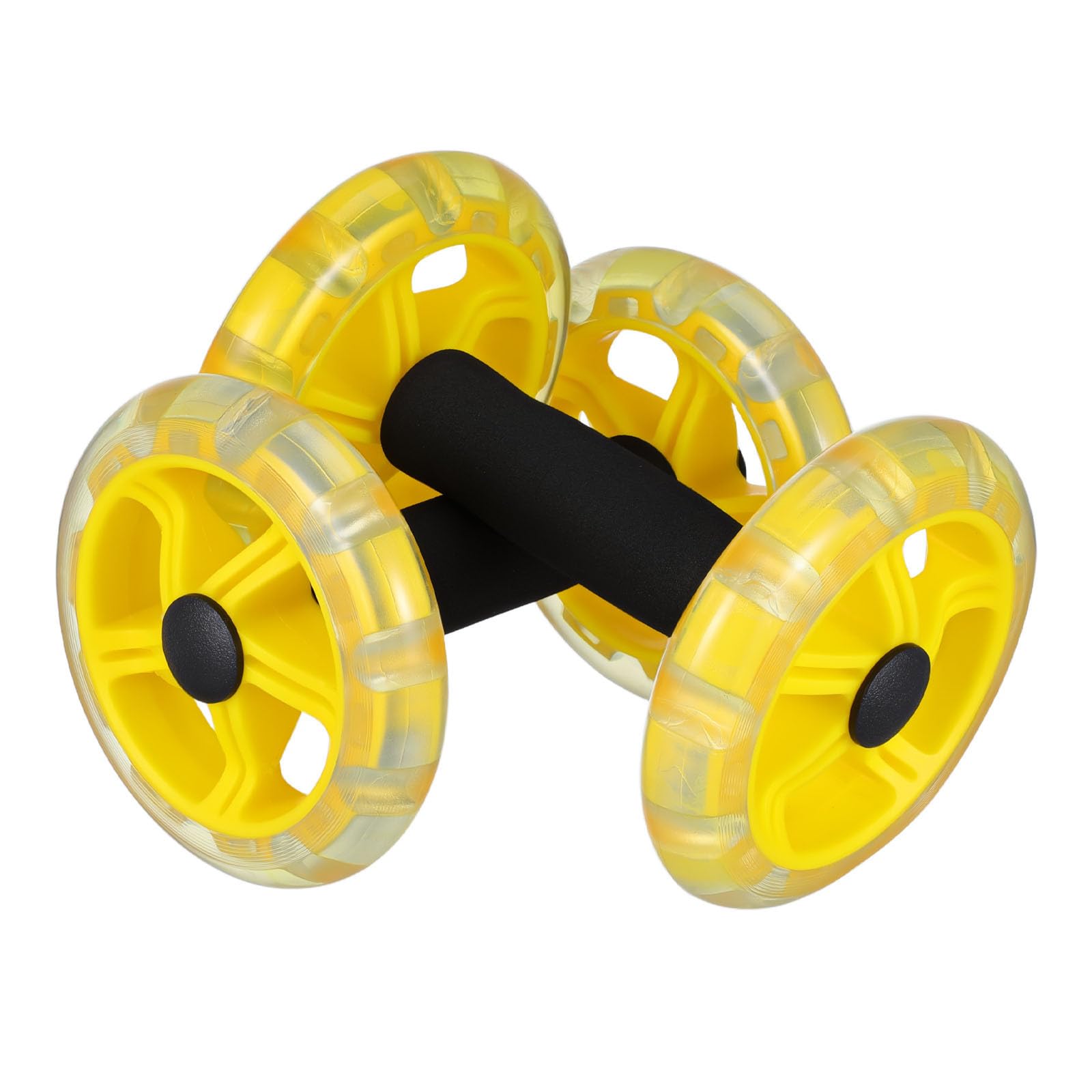 Ciieeo Rueda Abdominal Doble para Ejercicios en Casa, Diseño Ligero Ruedas Dobles y Asas Antideslizantes para Fortalecer Vientre y Quemar Calorías