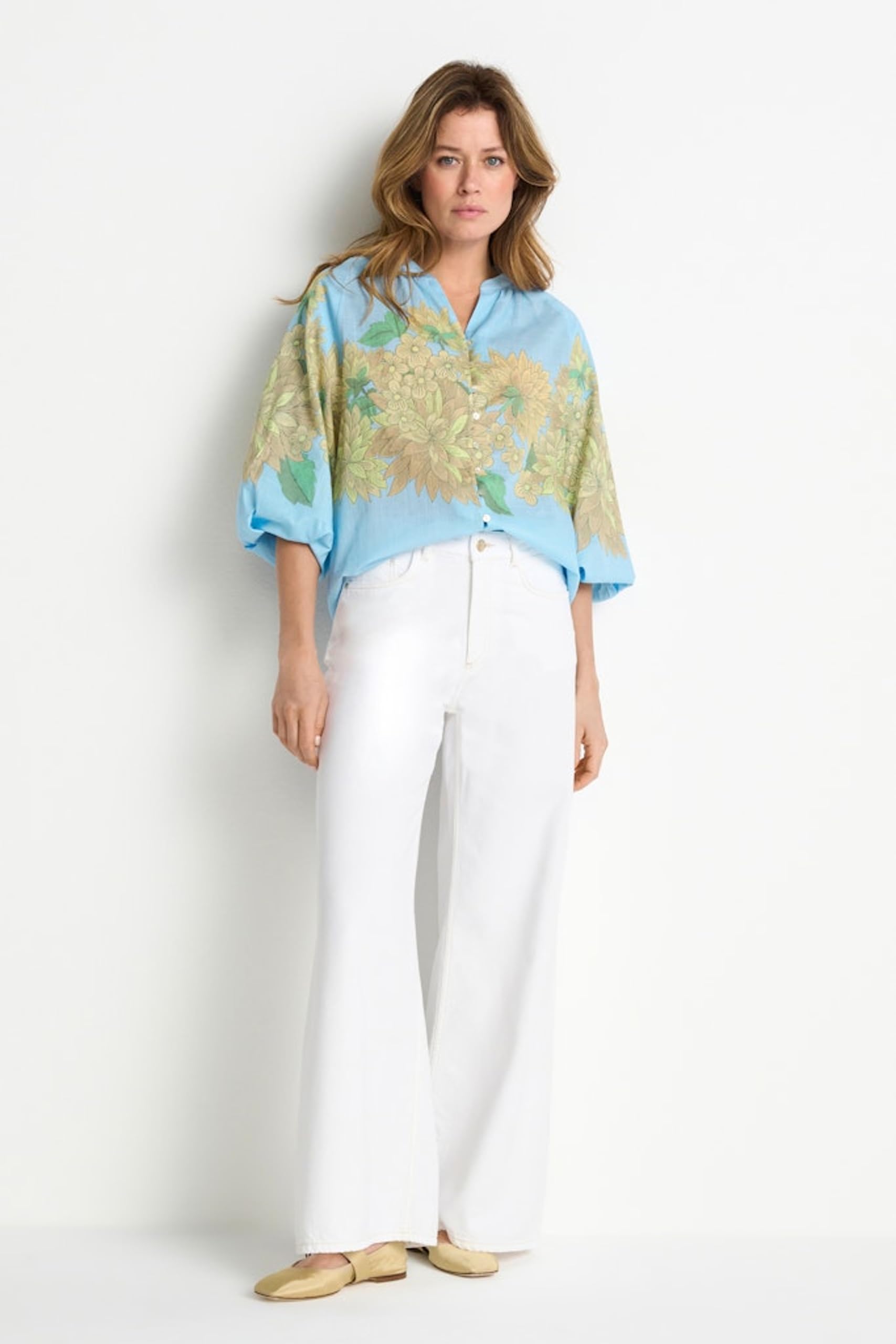 rich&royal RICHROYAL Ballonärmel-Bluse mit Print