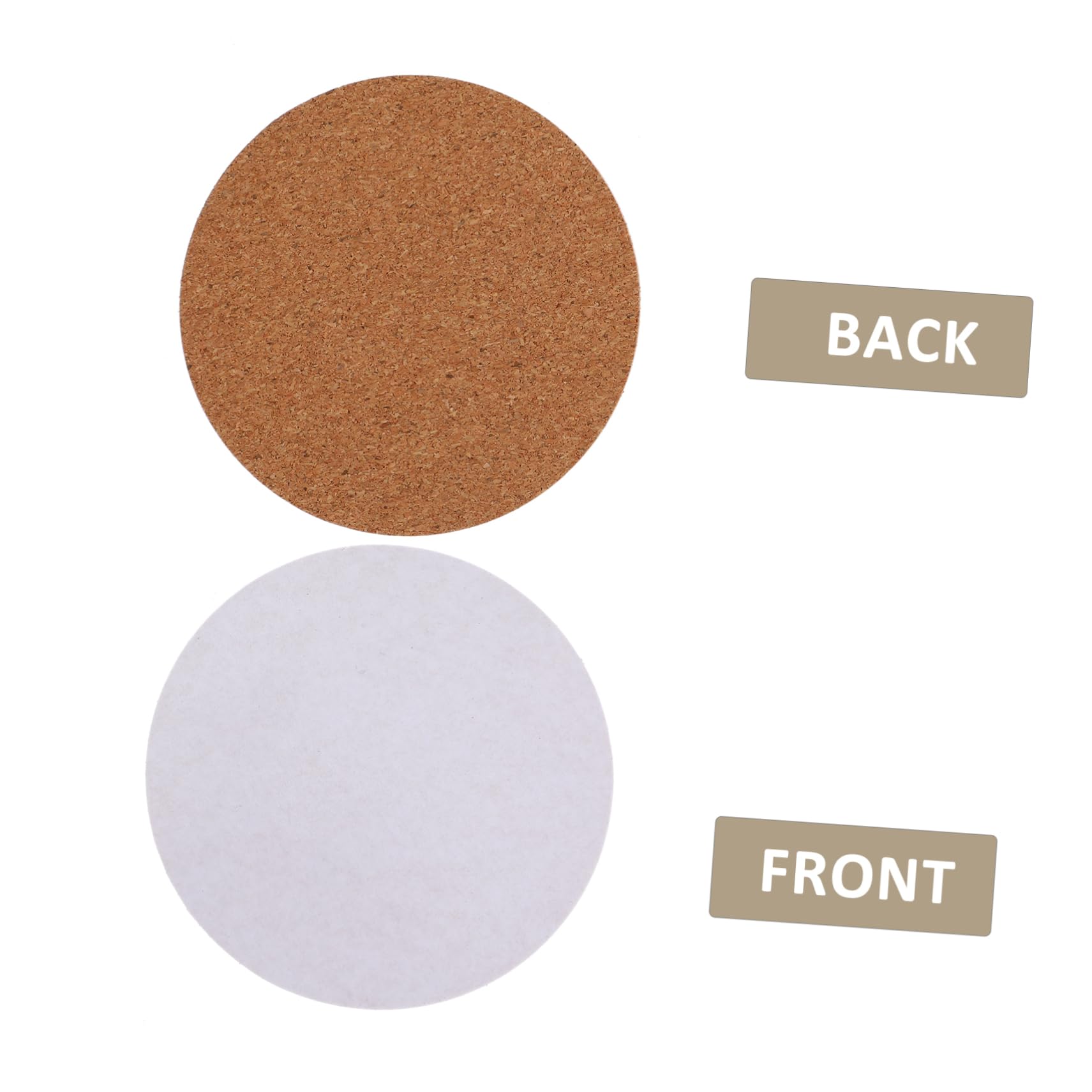 NUOBESTY 5 Ensembles Dessous De Verre en Liège Liés Boire des sous-Verres Tapis De Tasse pour Caboteur De Café À La Maison Décor Rond Plaque Liés Liège Light Brown 60 Pièces X 5