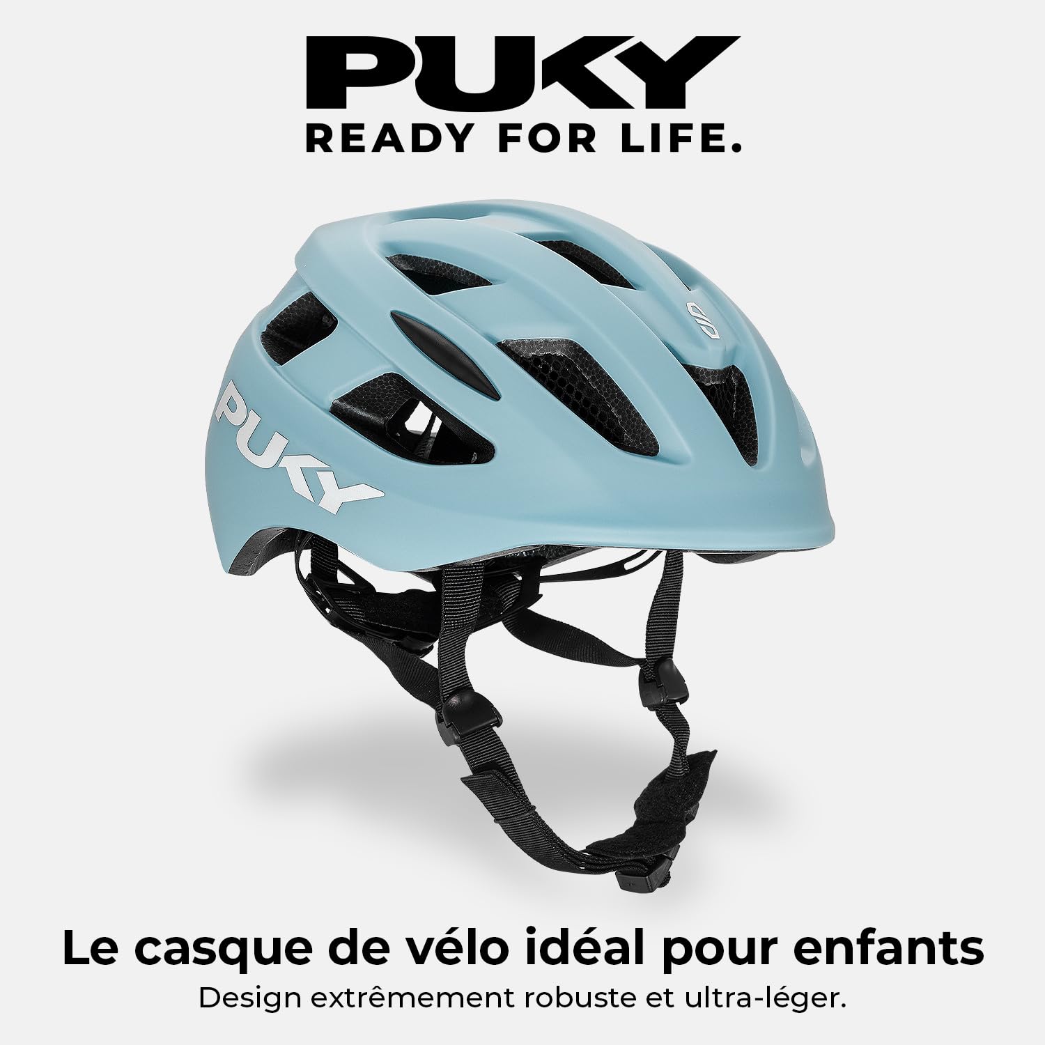 Puky Helmet Casque de vélo pour enfant 48-55 cm Poids léger 220 g Protection et ventilation maximales Visibilité à 360° grâce au module lumineux Idéal pour la sécurité et le confort sur le vélo