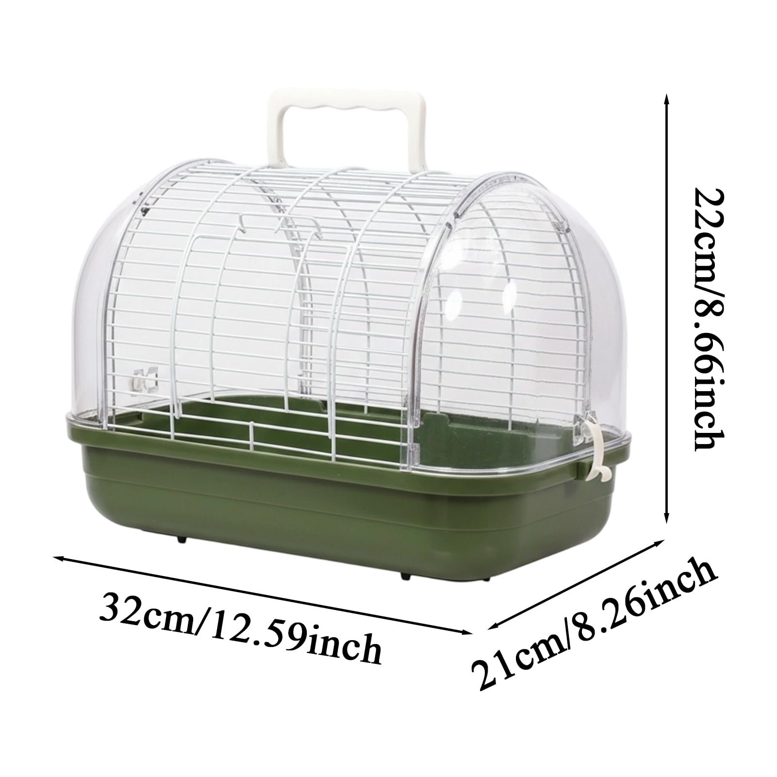 Transportín para Aves Estuche de Transporte con Percha para Posarse y | Jaula para Exterior Para Cacatúa Ninfa Periquito Canario Conuro Dragón Barbudo